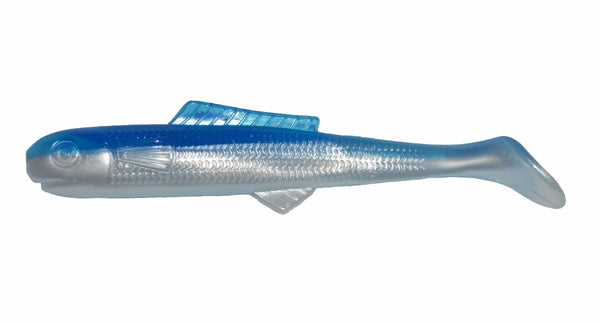 Big Bite Minnow Shad Tail 2.5in 10ct Pearl/Blue Back