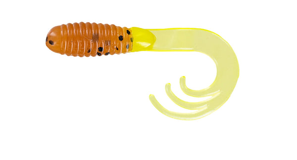 Big Bite Triple Tip Grub 2in 10ct Pumpkin Seed Chartreuse