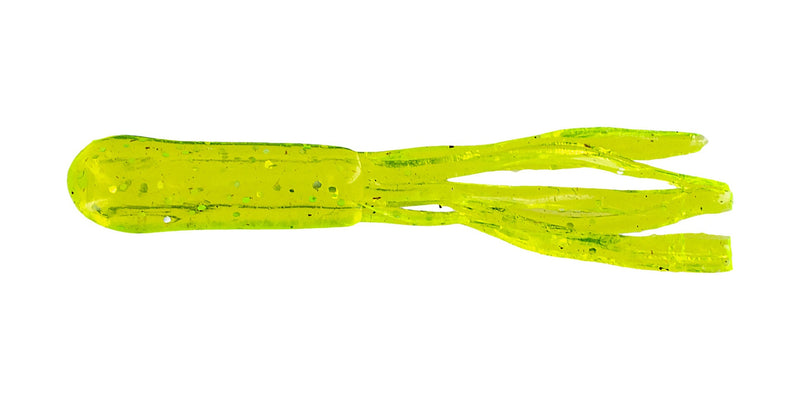 Big Bite Crappie Tubes 1.5in 10ct Chartreuse Sparkle