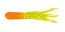 Big Bite Crappie Tubes 1.5in 10ct Orange/Chartreuse. Sparkle