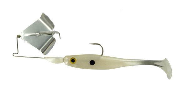 Big Bite Suicide Shad Buzzbait 1/4oz w/spare Silver Blade/Pearl