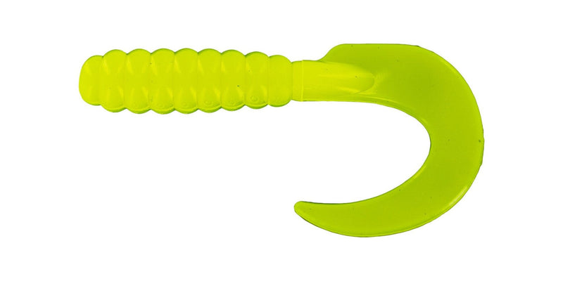 Big Bite Curl Tail Grub 2in 10ct Opaque Chartreuse