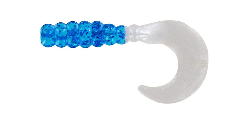 Big Bite Fat Grub 2in 10ct Blue Glitter Pearl