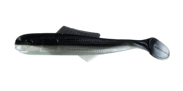 Big Bite Minnow Shad Tail 2.5in 10ct Pearl/Black Back