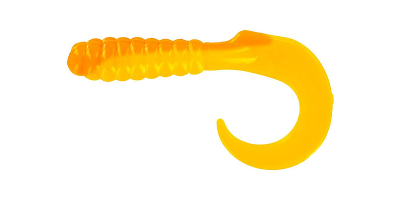 Big Bite Curl Tail Grub 2in 10ct Orange/Yellow