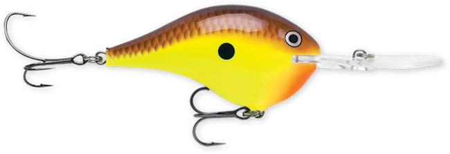 Rapala DT Series 10' 3/5oz 2.25in Chartreuse Rootbeer Craw