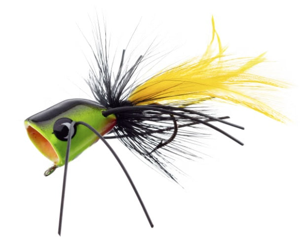 Betts Bass Bug Frog/Black-Yellow Size 1/0