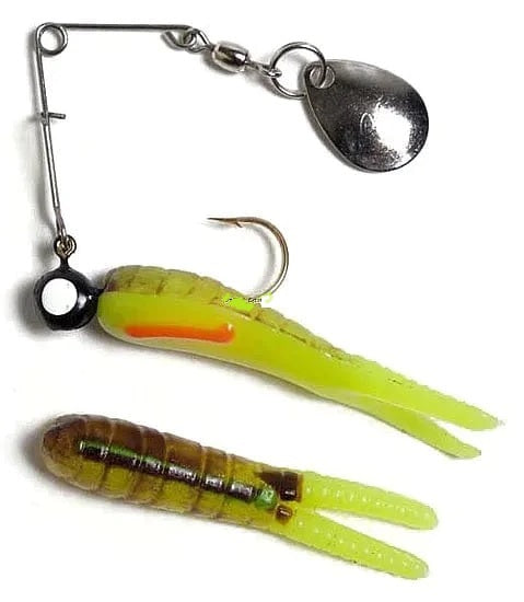 Betts Spin 1/16 Value Pack Split Tail Chartreuse Crawfish