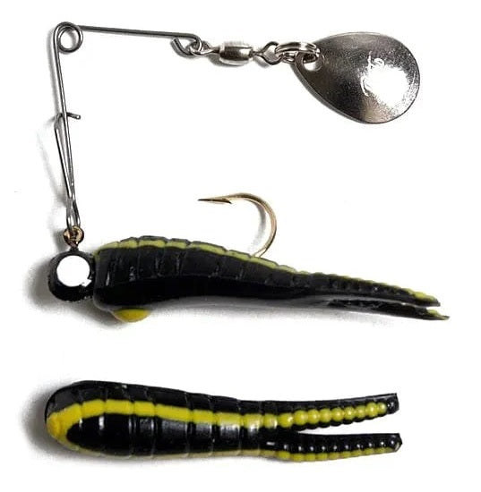 Betts Spin 1/4 Value Pack Split Tail Black/Yellow Stripe