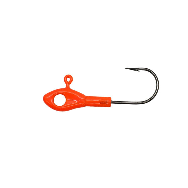 Leland Crappie Magnet Eye Hole Minnow Heads 5ct 1/8oz Orange