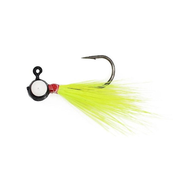 Leland Pop Eye Jig 1/16 2ct Black/Chartreuse