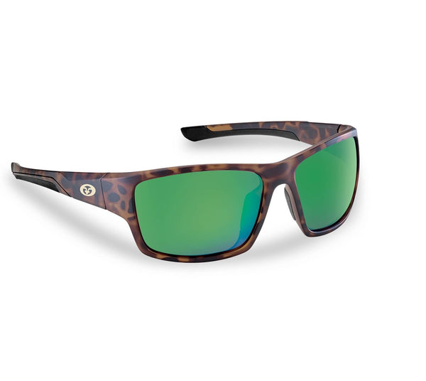 Flying Fisherman Sand Bank Sunglass Matte Black Green Mirror