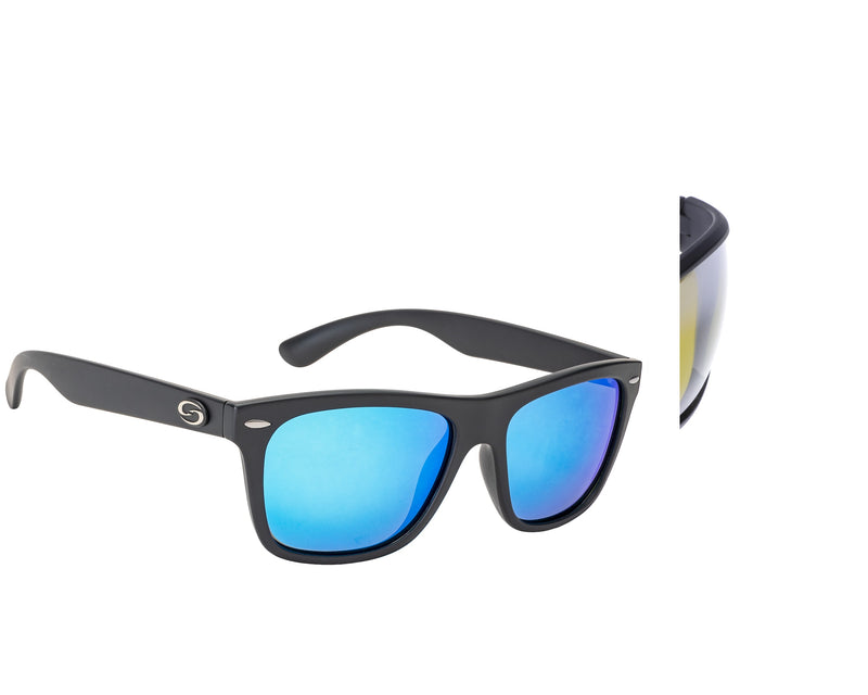 Strike King Sunglass SK Plus Cash Matte Black-Blue Mirror