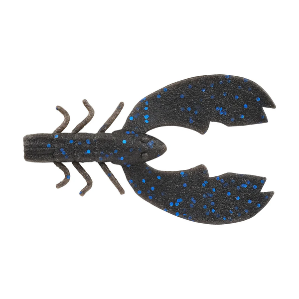 Berkley PowerBait® MaxScent Chigger Craw 4in Black Blue Fleck 7ct