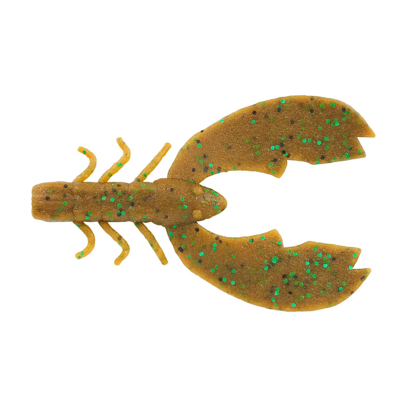 Berkley PowerBait® MaxScent Chigger Craw 4in Pumpkin Green Fleck 7ct