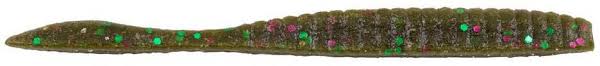 Berkley PowerBait® MaxScent Flat Worm 4.5in Green Pumpkin Party 10ct