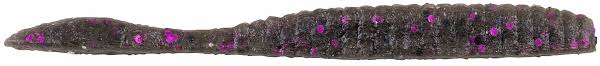 Berkley PowerBait® MaxScent Flat Worm 3.6in Smoke Black Purple 10ct