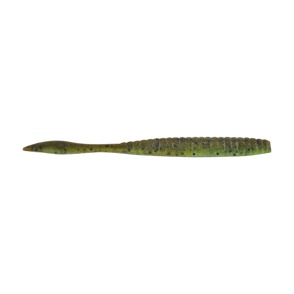 Berkley PowerBait® MaxScent Flat Worm 4.5in Green Pump/Wtrmln10ct