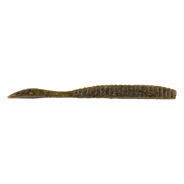 Berkley PowerBait® MaxScent Flat Worm 4.5in Green Pumpkin 10ct