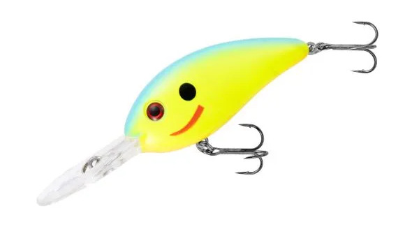 Bomber Fat Free Fry 1/4oz 2in 4-6ft Chartruese Blue