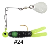 H&H Cajun Spin Hook Tail 1/4 Nickle Black Chart Tail 12/Card