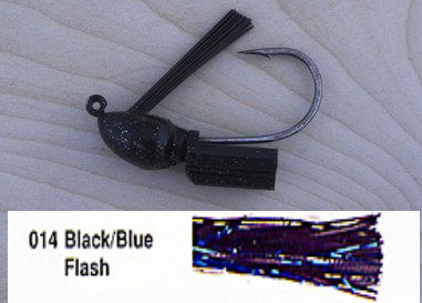 Lunker Lure Monster Grass Jig 3/4oz Blk/Blue Flash