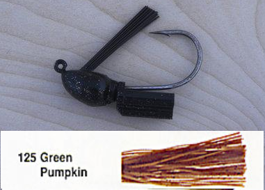 Lunker Lure Monster Grass Jig 3/4oz Green Pumpkin