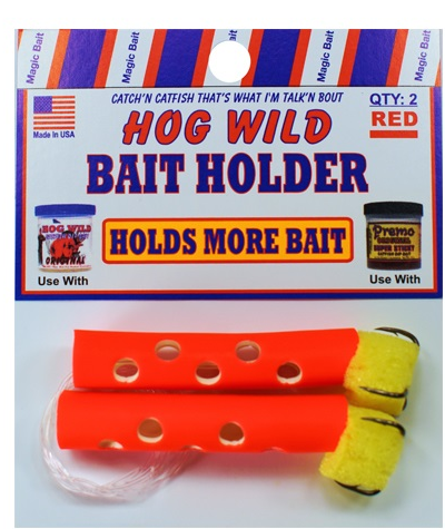 Magic Bait Bait Holder Tubes Red 2ct