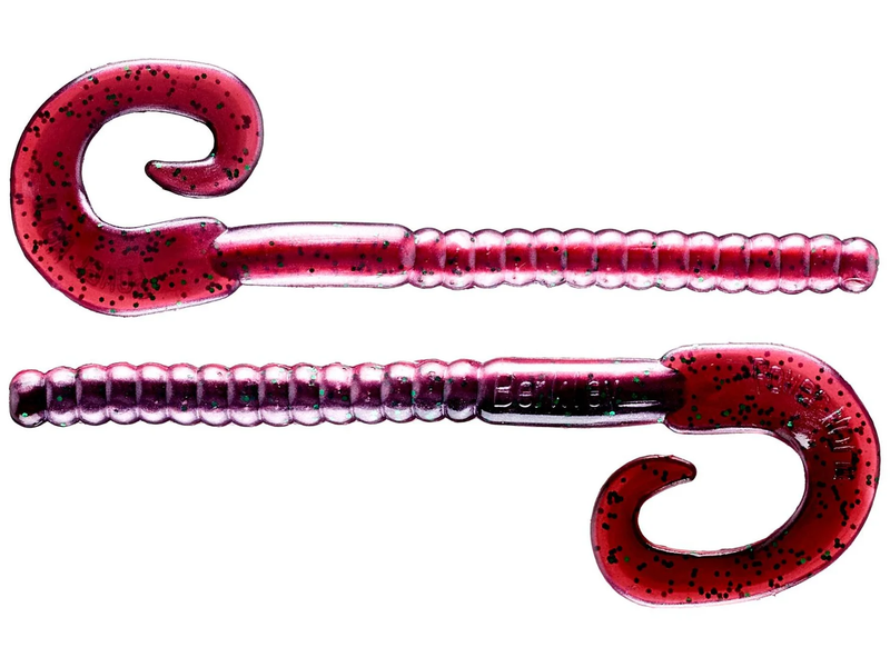 Berkley PowerBait® Power Worms® 7in Red Shad Green Glitter 13ct