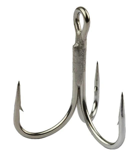 Mustad Jaw Lok 3x Strong Treble Hook Size 2 6pc