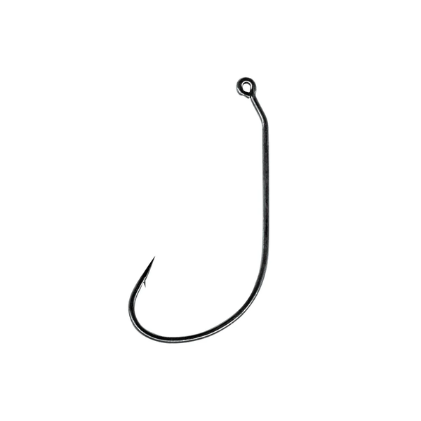 Mustad Wide Gap J ig Hook Black 50ct Size 3/0