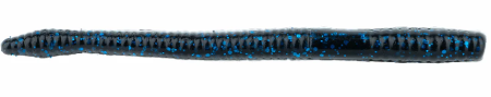 NetBaitBF Finesse Worm 4.75in Blk/Blue Flake 20ct