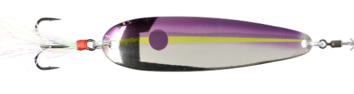 Nichols 4in Lake Fork Flutter Spoon Purple Threadfin 3/4oz