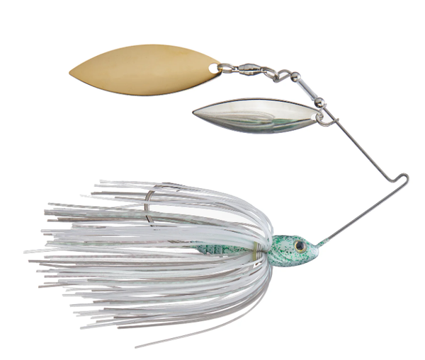 Strike King Tour Grade Compact Spinnerbait 1/2 oz (Willow/Willow) - Green Glimmer