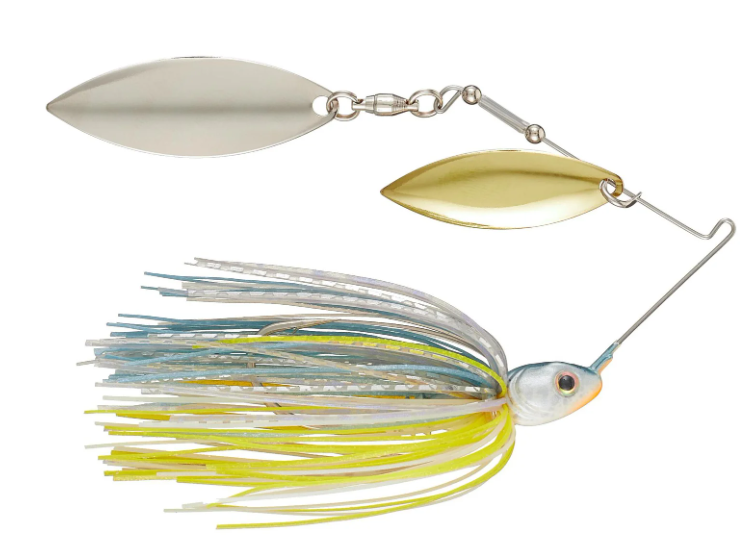 Strike King Tour Grade Compact Spinnerbait 1/2 oz (Willow/Willow) - Blue Glimmer