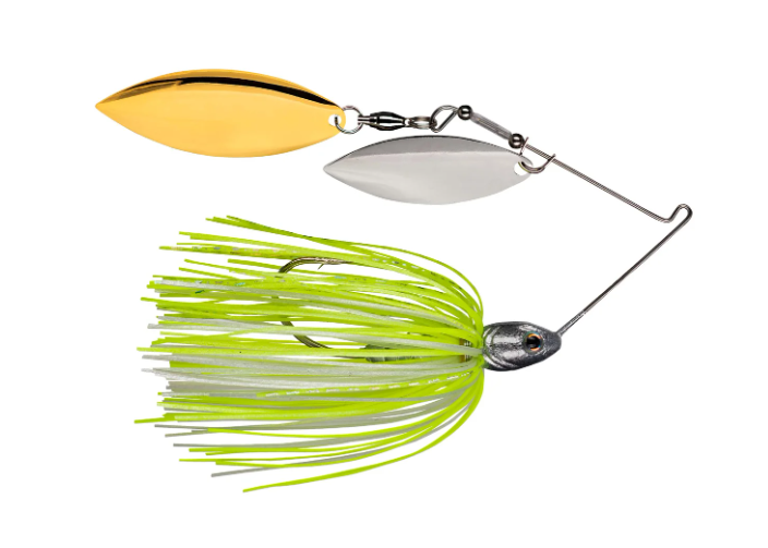 Strike King Tour Grade Compact Spinnerbait 1/2 oz (Willow/Willow) - Chart/White