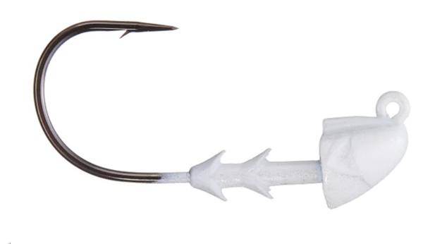 Buckeye The Shocker Swimbait Head 1 oz Pearl 2pk.