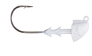 Buckeye The Shocker(Swimbait Head - Light Wire) 1/4 oz Pearl 3pk.