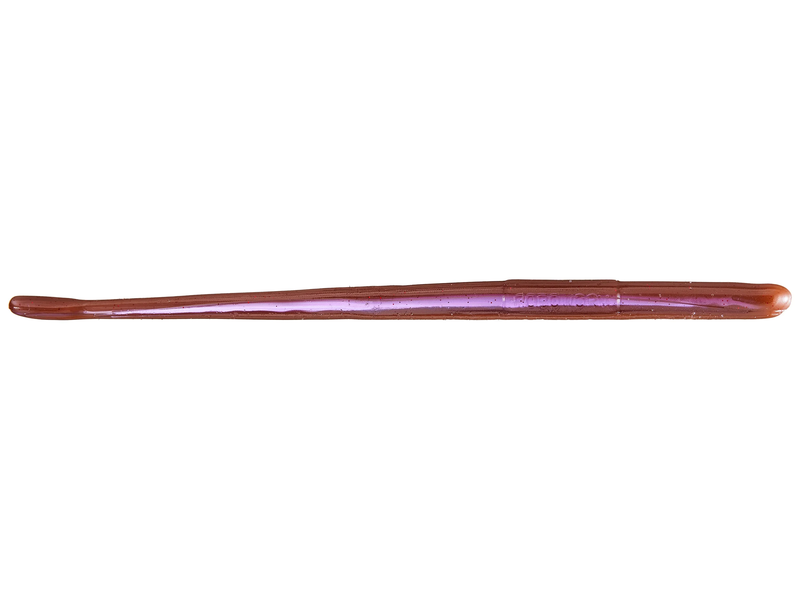 Robo Worms 6in Straight Tail Worm 10 Pk OxbloodRed Flake
