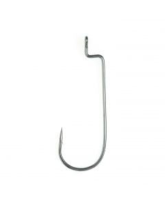 Eagle Claw Lazer Platinum Black Worm Hook 6ct Size 2/0