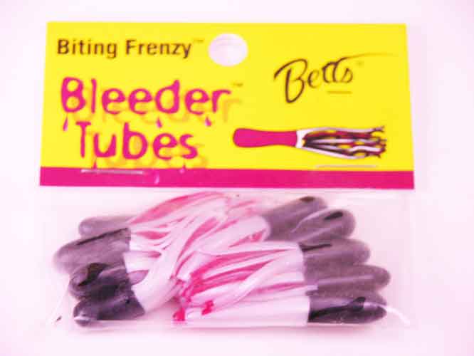 Betts Bleeder Tubes 1.5in 10ct Black/Pearl/Red