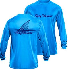 Flying Fisherman Performance Tee Fish Blue Large