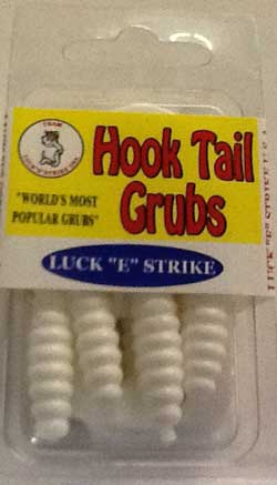 Luckie Strike Curl Tail Grub 3\" 10ct White